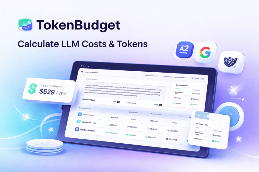 TokenBudget - LLM Token Calculator preview